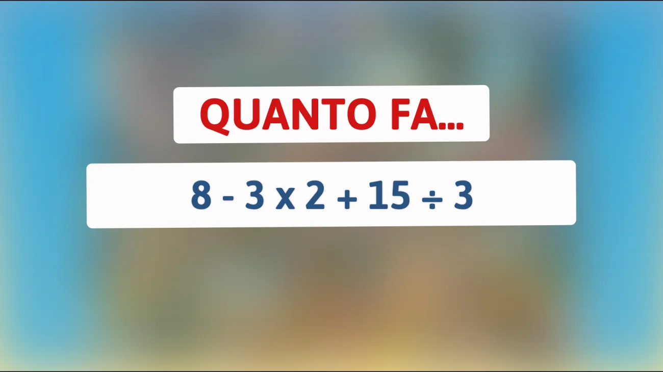 \"Sai risolvere questo apparentemente semplice calcolo che solo le menti più geniali possono sbrogliare?\""